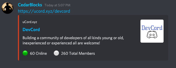 Custom Discord Embed Example